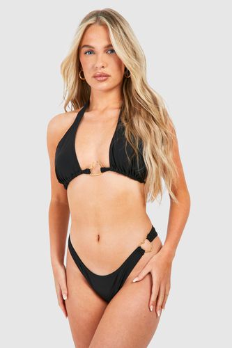 Womens Heart Trim Triangle Bikini Top - - 12 - boohoo - Modalova