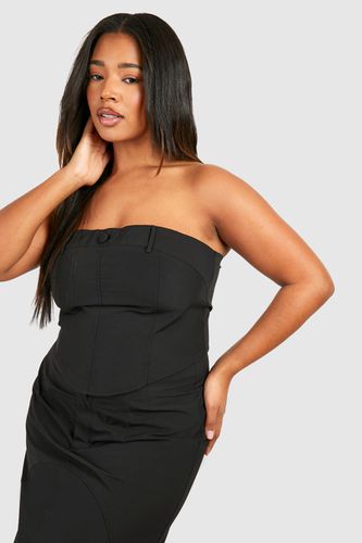 Womens Plus Zip Detail Corset Top - - 16 - boohoo - Modalova