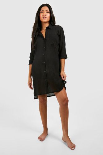 Womens Maternity Cheesecloth Beach Shirt Dress Cover Up - - 10 - boohoo - Modalova