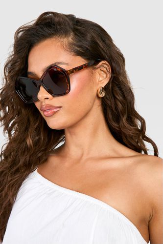 Womens Tortoise Tinted Sunglasses - - One Size - boohoo - Modalova