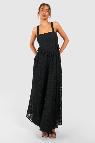 Womens Corset Lace Maxi Dress - - 12 - boohoo - Modalova