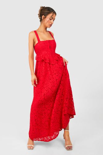 Womens Corset Lace Maxi Dress - - 10 - boohoo - Modalova