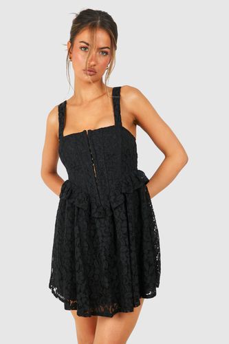 Womens Corset Lace Mini Dress - - 10 - boohoo - Modalova