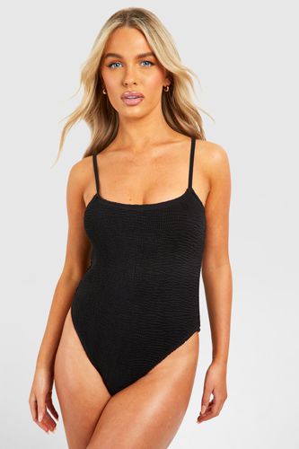 Womens Premium Crinkle Strappy Swimsuit - - 10 - boohoo - Modalova