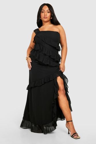 Womens Plus Occasion Ruffle One Shoulder Maxi Dress - - 16 - boohoo - Modalova