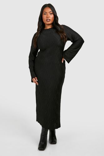 Womens Plus Textured Rib Column Midaxi Dress - - 20 - boohoo - Modalova