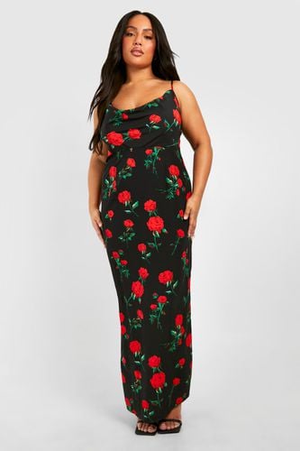 Womens Plus Floral Printed Maxi Slip Dress - - 18 - boohoo - Modalova