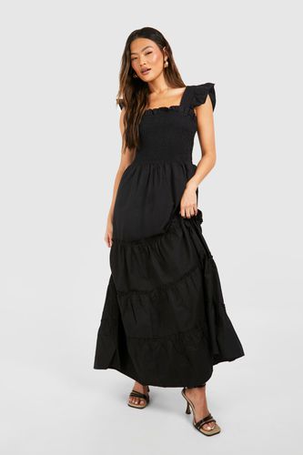 Womens Cotton Tiered Maxi Dress - - 10 - boohoo - Modalova
