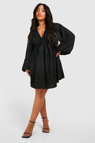 Womens Plus Textured Batwing Smock Dress - - 16 - boohoo - Modalova
