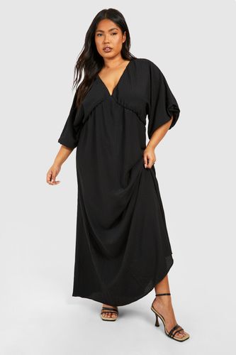 Womens Plus Textured Batwing Smock Maxi Dress - - 16 - boohoo - Modalova