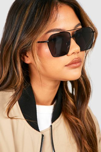 Womens Oversized Navigator Sunglasses - - One Size - boohoo - Modalova