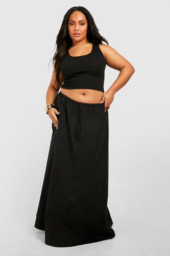 Womens Plus Woven Lace Trim Maxi Skirt - - 16 - boohoo - Modalova