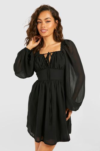 Womens Chiffon Milkmaid Mini Dress - - 18 - boohoo - Modalova