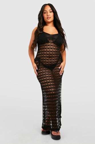 Womens Plus Crochet Strappy Beach Maxi Dress - - 16 - boohoo - Modalova