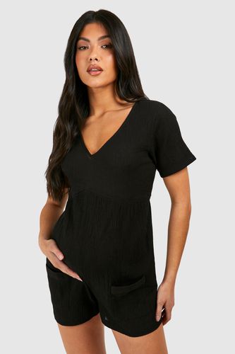 Womens Maternity Cheesecloth playsuit - - 16 - boohoo - Modalova