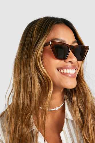 Womens Angular Tinted Sunglasses - - One Size - boohoo - Modalova