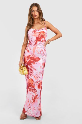 Womens Tropical Maxi Slip Dress - - 10 - boohoo - Modalova