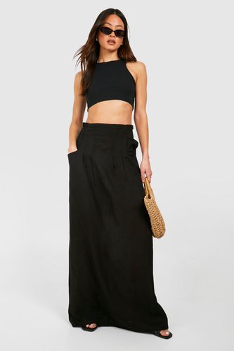 Womens Tall Linen Pocket Maxi Skirt - - 10 - boohoo - Modalova