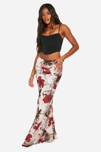 Womens Floral Bias Cut Midaxi Skirt - - 10 - boohoo - Modalova