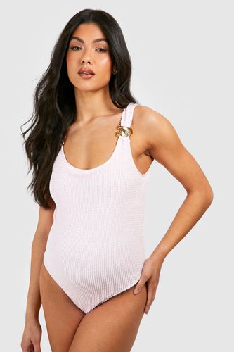 Womens Maternity Crinkle O Ring Scoop Neck Swimsuit - - 10 - boohoo - Modalova
