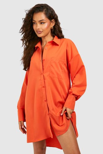 Womens Poplin Ultimate Oversized Shirt Dress - - 14 - boohoo - Modalova