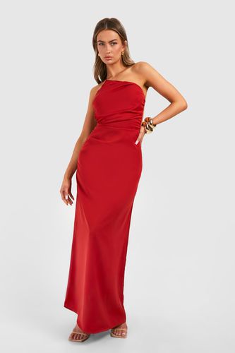 Womens Rouched Asymmetric Maxi Dress - - 12 - boohoo - Modalova