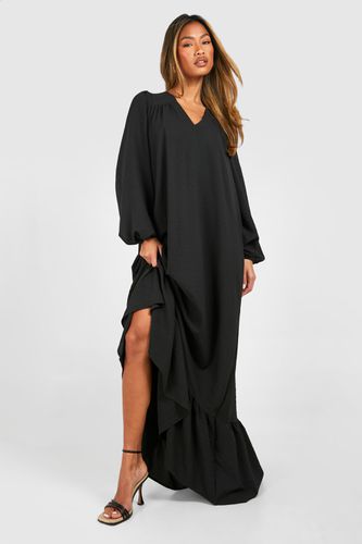 Womens Textured Blouson Sleeve Midaxi Dress - - 10 - boohoo - Modalova