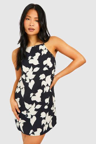 Womens Petite Floral Mini Dress - - 10 - boohoo - Modalova