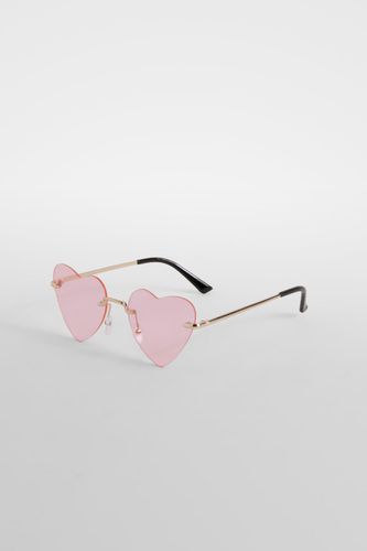 Womens Heart Frame Sunglasses - - One Size - boohoo - Modalova