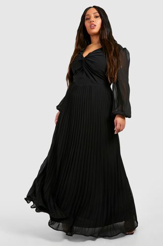 Womens Plus Chiffon Twist Front Maxi Dress - - 16 - boohoo - Modalova