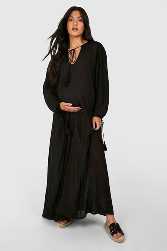 Womens Maternity Cheesecloth Tassel Beach Kaftan - - 12 - boohoo - Modalova