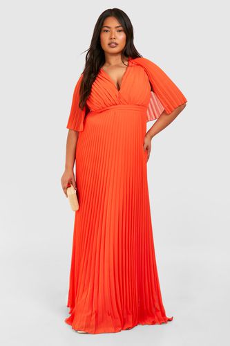 Womens Plus Pleated Cape Bridesmaid Maxi Dress - - 24 - boohoo - Modalova