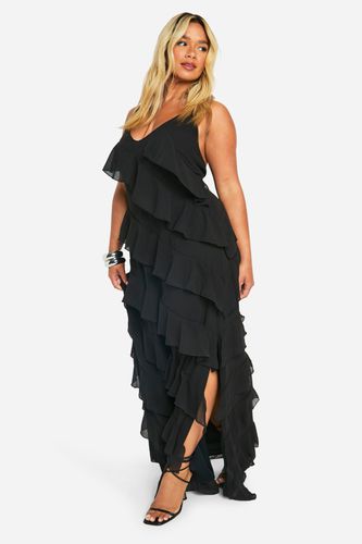 Womens Plusruffle Strap Maxi Dress - - 20 - boohoo - Modalova