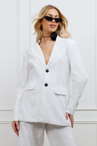 Womens Premium Lace Single Breasted Blazer - - 14 - boohoo - Modalova