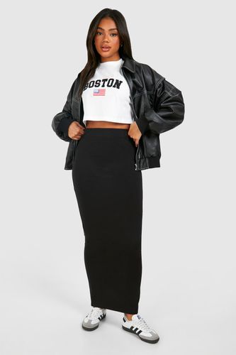 Womens Boston Slogan Cropped T-shirt And Skirt Set - - L - boohoo - Modalova
