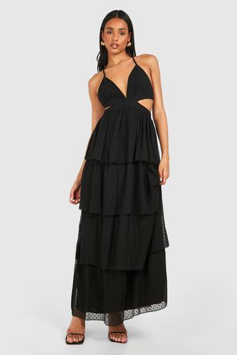 Womens Tall Dobby Cut Out Maxi Dress - - 10 - boohoo - Modalova