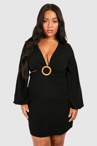 Womens Plus Abstract Cut Out Mini Dress - - 22 - boohoo - Modalova
