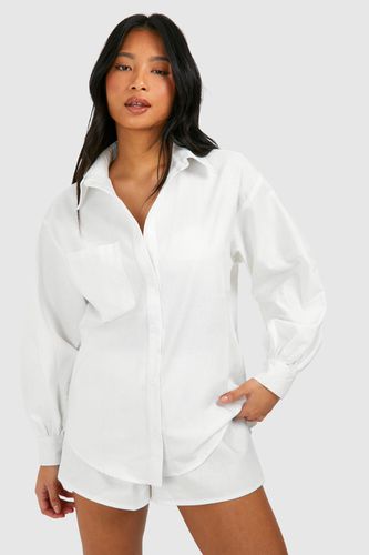 Womens Pettie Premium Linen Blend Beach Shirt - - 10 - boohoo - Modalova