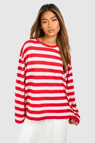 Womens Wide Sleeve Stripe T-shirt - - 10 - boohoo - Modalova