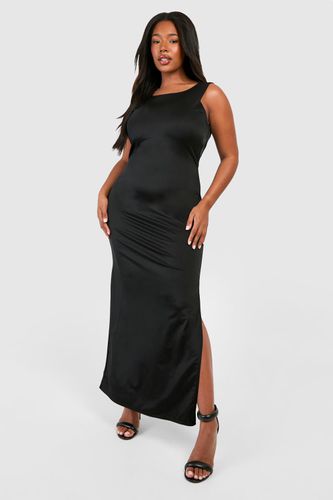 Womens Plus Tie Cowl Back Slinky Maxi Dress - - 16 - boohoo - Modalova