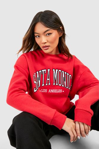 Womens Santa Monica Applique Oversized Sweatshirt - - L - boohoo - Modalova