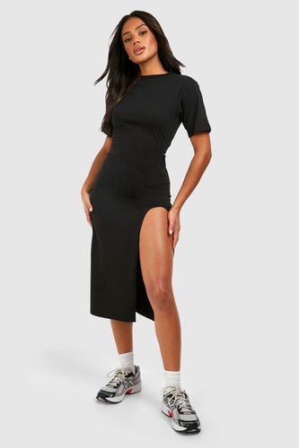 Womens High Split Midaxi T-shirt Dress - - 10 - boohoo - Modalova
