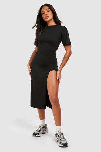 Womens High Split Midaxi T-shirt Dress - - 12 - boohoo - Modalova