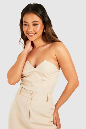 Womens Drape Front Bandeau - - 14 - boohoo - Modalova