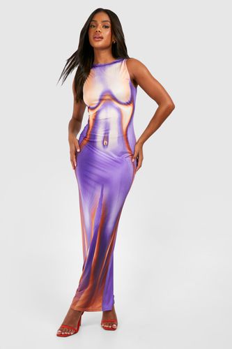 Womens Body Print Slinky Sleeveless Maxi Dress - - 10 - boohoo - Modalova