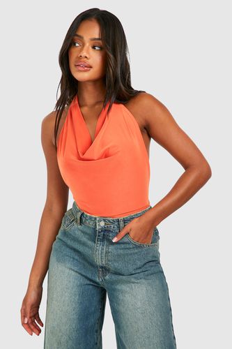 Womens Slinky Halterneck Bodysuit - - 12 - boohoo - Modalova