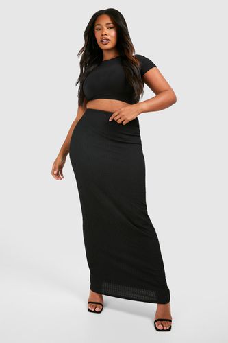 Womens Plus Textured Maxi Skirt - - 16 - boohoo - Modalova