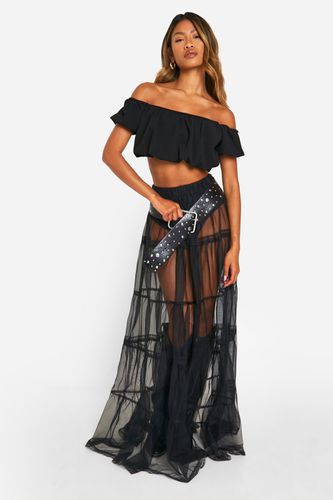 Womens Tulle Lace Maxi Skirt - - 10 - boohoo - Modalova