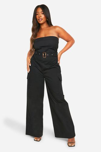 Womens Plus Utility Bandeau Belted Jumpsuit - - 22 - boohoo - Modalova