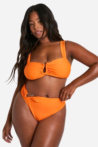 Womens Plus Bead Trim High Waisted Bikini Set - - 24 - boohoo - Modalova